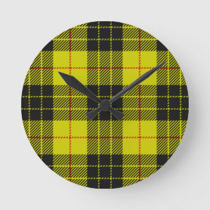 MacLeod tartan pattern Round Clock