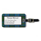 MacLeod Tartan Plaid Luggage Tag