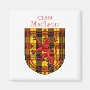 MacLeod Tartan Scottish Plaid Lion Rampant Magnet