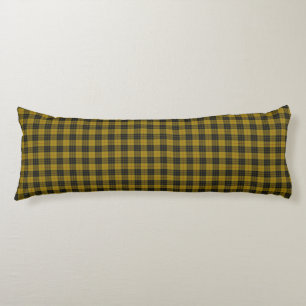 MacLeod tartan yellow black plaid Body Cushion