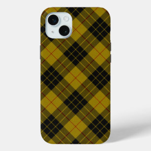MacLeod tartan yellow black plaid iPhone 15 Mini Case