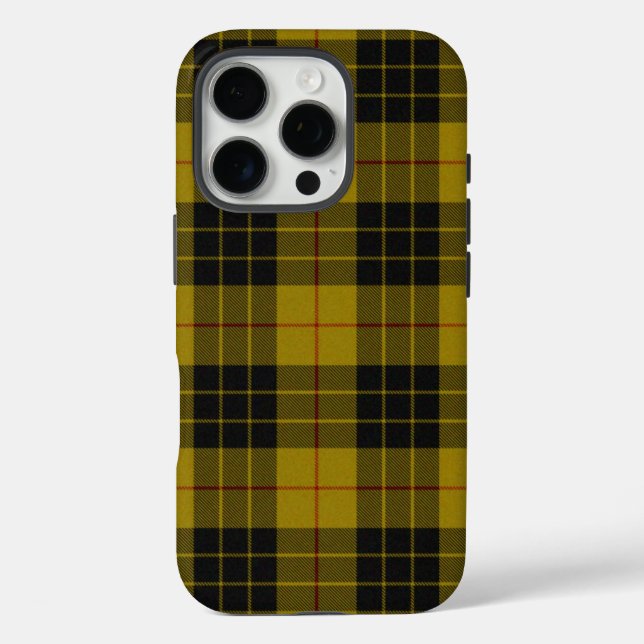 MacLeod tartan yellow black plaid Case-Mate iPhone Case (Back)