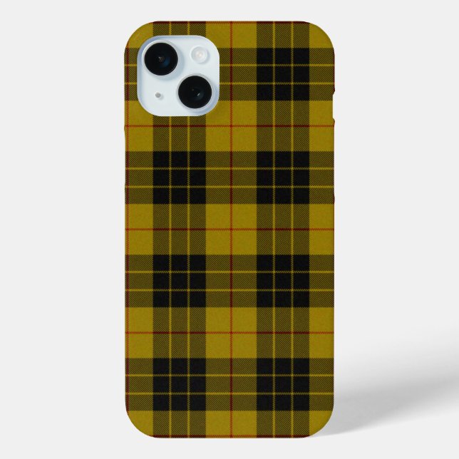 MacLeod tartan yellow black plaid Case-Mate iPhone Case (Back)