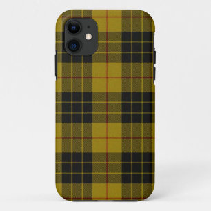 MacLeod tartan yellow black plaid iPhone 11 Case