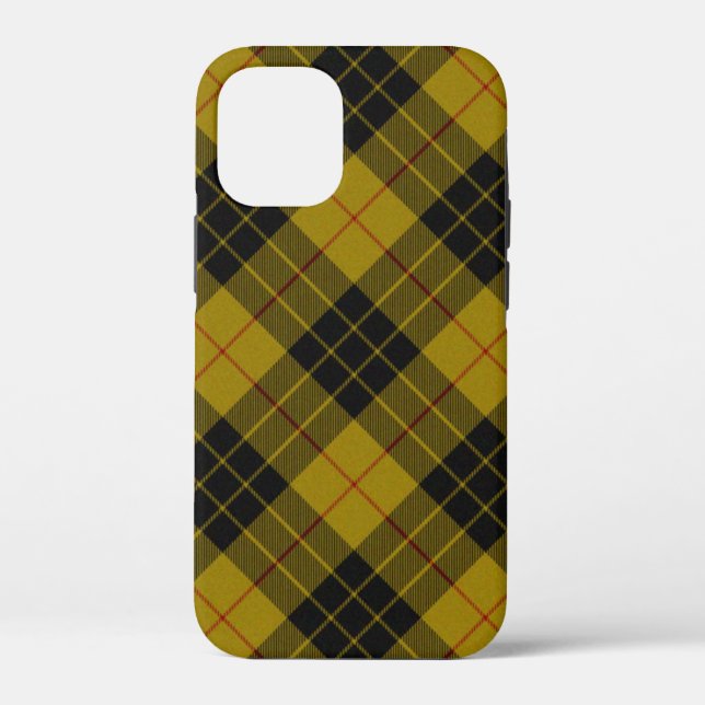 MacLeod tartan yellow black plaid Case-Mate iPhone Case (Back)