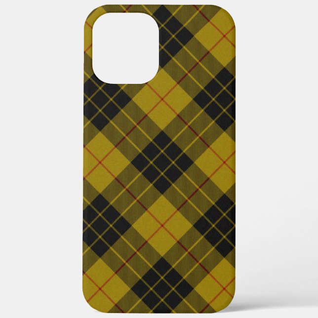 MacLeod tartan yellow black plaid Case-Mate iPhone Case (Back)