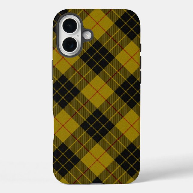 MacLeod tartan yellow black plaid Case-Mate iPhone Case (Back)
