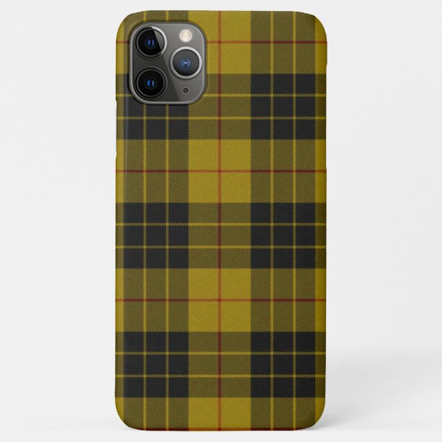 MacLeod tartan yellow black plaid Case-Mate iPhone Case (Back)