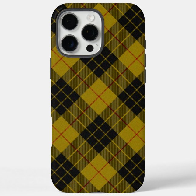 MacLeod tartan yellow black plaid Case-Mate iPhone Case (Back)