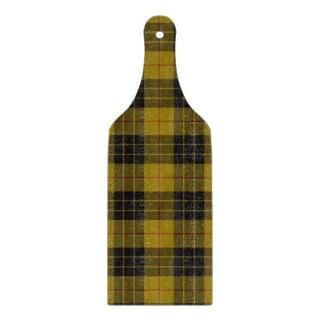 MacLeod tartan yellow black plaid Cutting Board (Front)