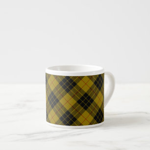 MacLeod tartan yellow black plaid Espresso Cup