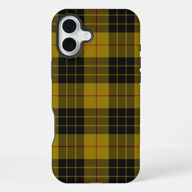 MacLeod tartan yellow black plaid iPhone Case (Back)