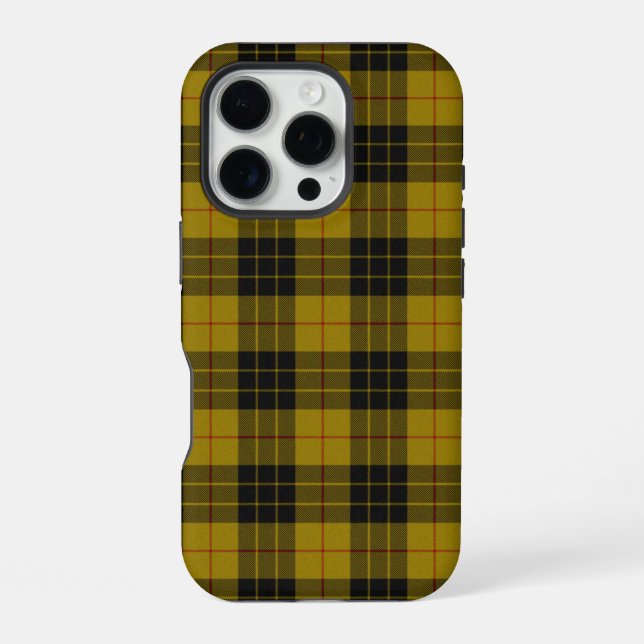 MacLeod tartan yellow black plaid iPhone Case (Back)