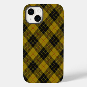 MacLeod tartan yellow black plaid iPhone 14 Case