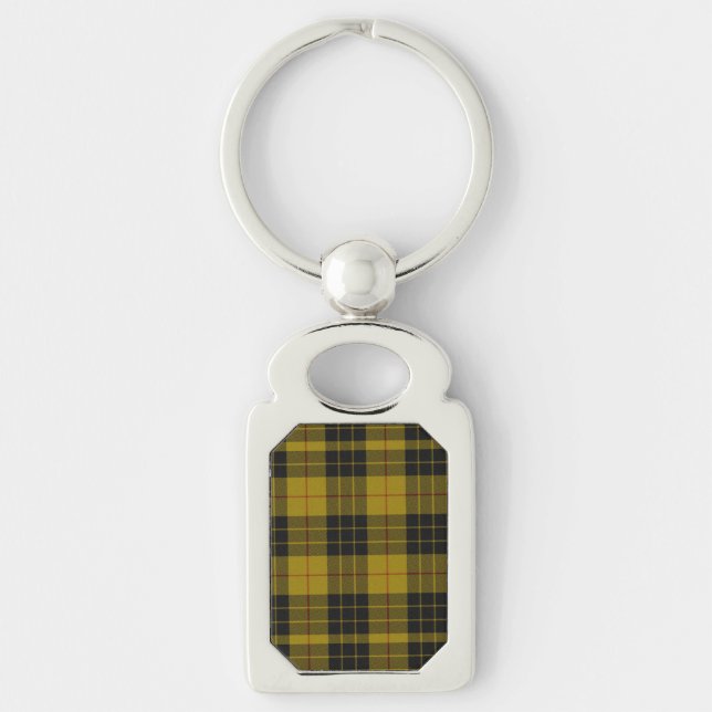MacLeod tartan yellow black plaid Key Ring (Front)