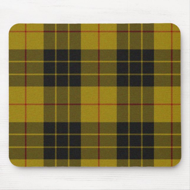 MacLeod tartan yellow black plaid Mouse Pad (Front)