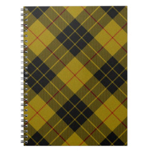 MacLeod tartan yellow black plaid Notebook