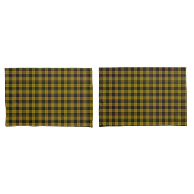 MacLeod tartan yellow black plaid Pillowcase (Front-Set)