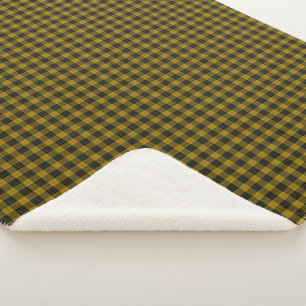 MacLeod tartan yellow black plaid Sherpa Blanket