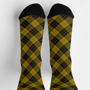 MacLeod tartan yellow black plaid Socks