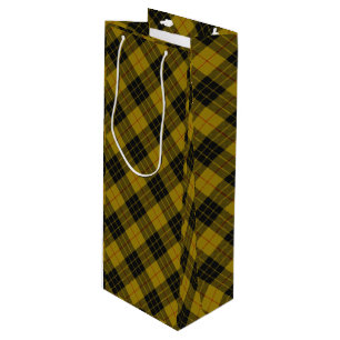 MacLeod tartan yellow black plaid Wine Gift Bag
