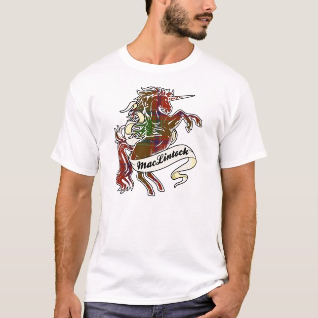 MacLintock Tartan Unicorn T-Shirt (Front)
