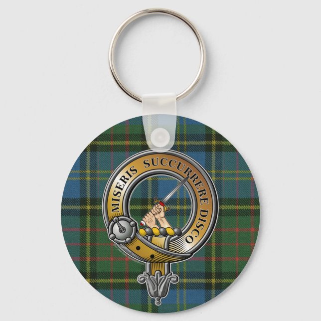 MacMillan Tartan & Badge Key Ring (Front)