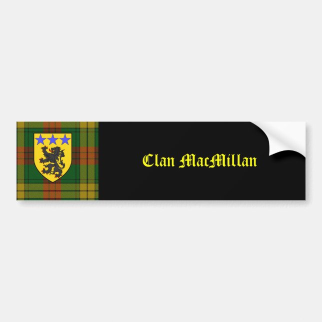 MacMillan Tartan Coat of Arms Bumper Sticker (Front)