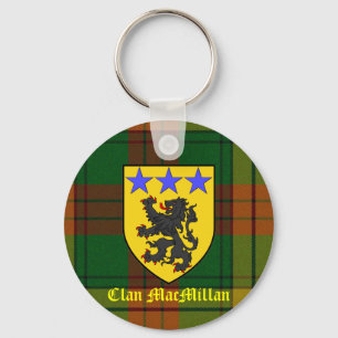 MacMillan Tartan Coat of Arms Key Ring
