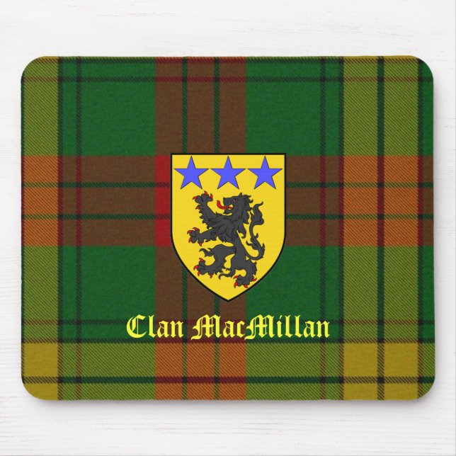 MacMillan Tartan Coat of Arms Mouse Pad (Front)