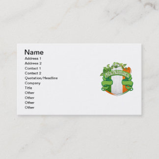 MacNamara Irish Shield Business Card