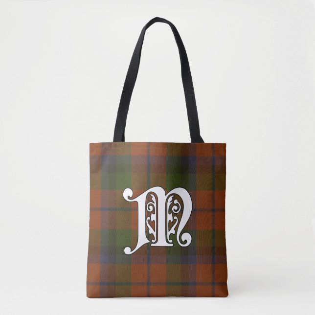 MacNaughton Clan Tartan Monogram Tote Bag (Front)