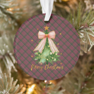 MacNaughton Weathered Scottish Tartan Christmas Ornament