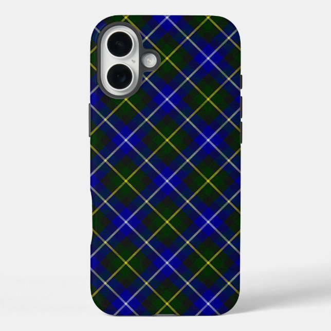 Macneil of Barra tartan blue green plaid Case-Mate iPhone Case (Back)