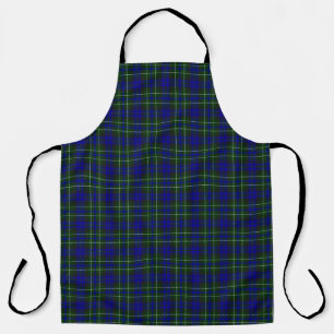 Macneil of Colonsay tartan blue green plaid Apron