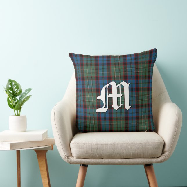 MacNicol Hunting Tartan Plaid Monogram Cushion (Chair)