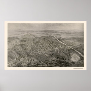 Macon, GA Panoramic Map - 1912 Poster