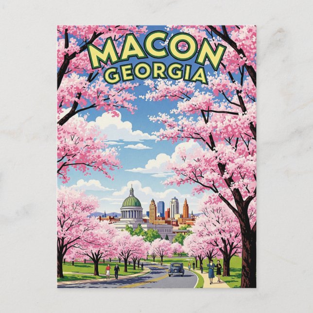 Macon Georgia Travel Postcard (Front)