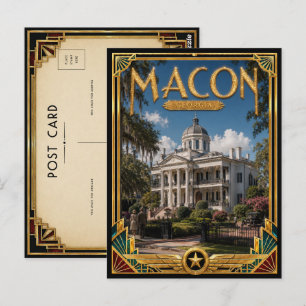Macon Georgia Vintage Art Deco Golden Age Postcard