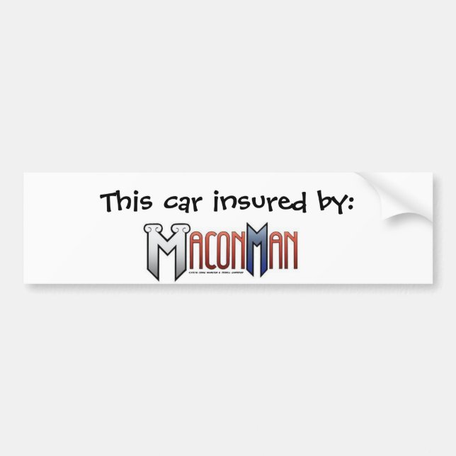 Macon Man Bumper Sticker (Front)