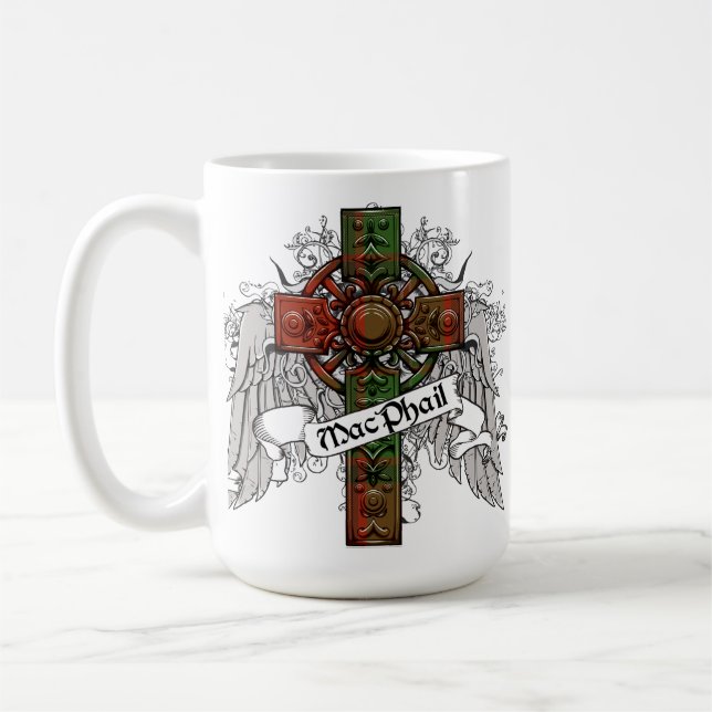 MacPhail Tartan Cross Coffee Mug (Left)