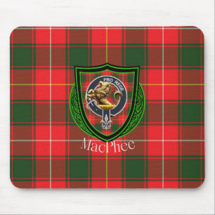 MacPhee Scottish Clan Tartan & Crest Mouse Pad