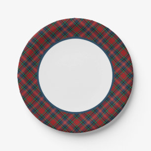MacPherson Clan Tartan Border Paper Plate