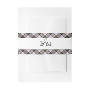 Macpherson Clan Tartan Scottish Plaid Invitation Belly Band