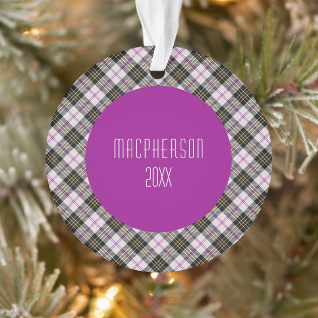 MacPherson Clan Tartan Scottish Plaid Ornament (Tree)