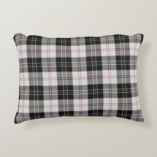 MacPherson Dress Ancient Scottish Tartan Plaid Decorative Cushion (Front)