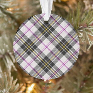 Macpherson Dress White and Red Highland Plaid Ornament