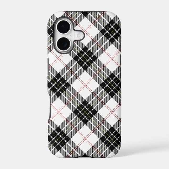 MacPherson tartan black white plaid (Back)