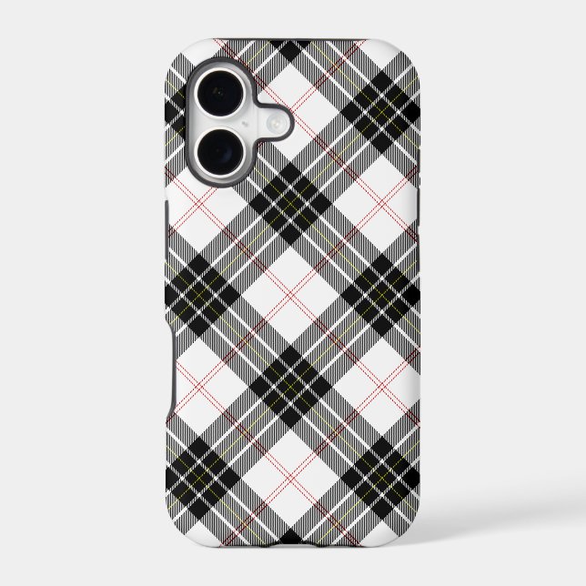 MacPherson tartan black white plaid (Back)