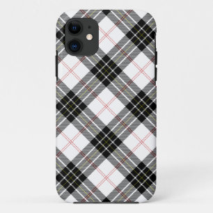 MacPherson tartan black white plaid iPhone 11 Case